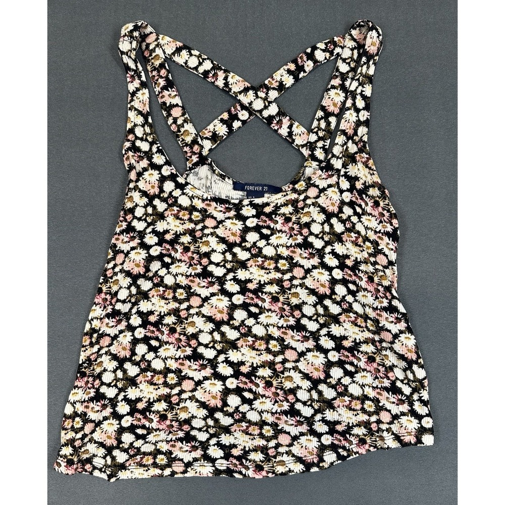 Forever 21 Y2K Tank Top Size Small Floral Fairy Boho